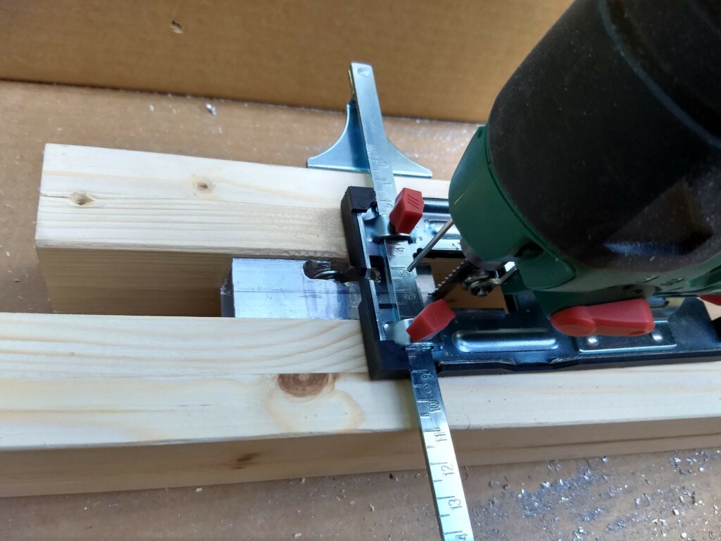 Too high brackets were cut shorter with a jigsaw